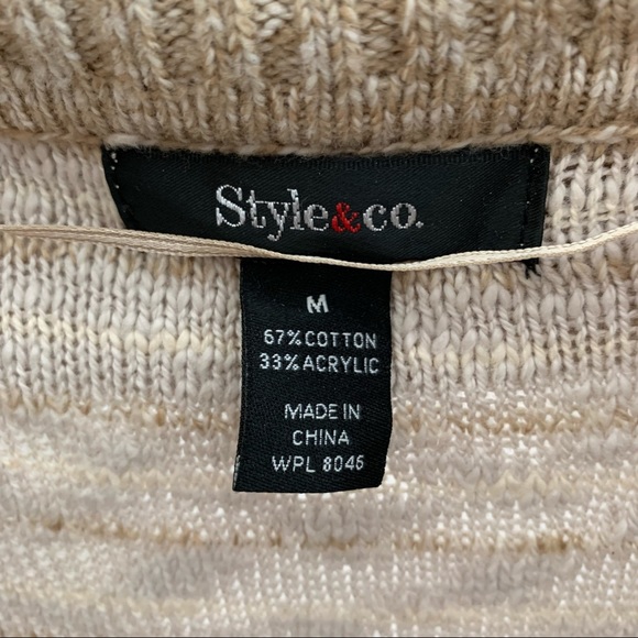 Style & Co. Ladies Cream Colored Sweater M - Picture 2 of 4